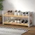 Artiss Kara 2-Tier Shoe Rack - White & Pine, E1 MDF Frame, Stores 6 Pairs, Stylish & Durable, Easy Assembly, 74x27x