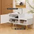 Artiss Shoe Rack Cabinet Bench, Particle Board, White, 80x36x48cm, Elegant Entryway Solution with PU Leather Seat