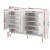 Artiss 5-Tier Shoe Rack Cabinet, White - Adjustable Shelves, Gold Metal Feet, Holds 30 Pairs, Elegant Entryway Storage