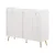 Artiss 5-Tier Shoe Rack Cabinet, White - Adjustable Shelves, Gold Metal Feet, Holds 30 Pairs, Elegant Entryway Storage