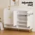 Artiss 5-Tier Shoe Rack Cabinet, White - Adjustable Shelves, Gold Metal Feet, Holds 30 Pairs, Elegant Entryway Storage