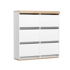 Artiss 3-Tier Shoe Rack Cabinet, White, 45 Pairs, 6 Flip-Out Drawers, Stylish Storage, Easy Assembly, 1-Year Warranty Artiss 3-Tier Shoe Rack Cabinet, White, 45 Pairs, 6 Flip-Out Drawers, Stylish Storage, Easy Assembly, 1-Year Warranty
