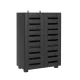 Artiss Shoe Rack Storage Cabinet 5-Tier Black, 20 Pairs, Engineered Wood, Adjustable Shelves, 86x60x33cm, Slatted Doors