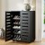 Artiss Shoe Rack Storage Cabinet 5-Tier Black, 20 Pairs, Engineered Wood, Adjustable Shelves, 86x60x33cm, Slatted Doors Artiss Shoe Rack Storage Cabinet 5-Tier Black, 20 Pairs, Engineered Wood, Adjustable Shelves, 86x60x33cm, Slatted Doors