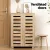 Artiss Alster 5-Tier Shoe Rack Cabinet for 20 Pairs - Pine/White, Adjustable Shelves, Ventilated Doors, 60x33.5x