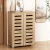 Artiss Alster 5-Tier Shoe Rack Cabinet for 20 Pairs - Pine/White, Adjustable Shelves, Ventilated Doors, 60x33.5x