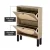 Artiss Lunar Shoe Rack Cabinet - 2 Drawers, Real Rattan, 6 Pairs Storage, 60x17x90cm, Pine & Black, Wall-Mount