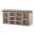 Artiss 2-in-1 Pine Shoe Rack Cabinet with Fabric Seat, 10 Compartments, 120kg Capacity, 102x30x48cm, Easy Assembly