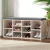 Artiss 2-in-1 Pine Shoe Rack Cabinet with Fabric Seat, 10 Compartments, 120kg Capacity, 102x30x48cm, Easy Assembly