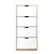 Artiss 4-Tier Shoe Rack Cabinet, White, Holds 60 Pairs - Durable Particle Board, Adjustable Shelves, Modern Design
