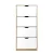Artiss 4-Tier Shoe Rack Cabinet, White, Holds 60 Pairs - Durable Particle Board, Adjustable Shelves, Modern Design