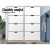 Artiss 4-Tier Shoe Rack Cabinet, White, Holds 60 Pairs - Durable Particle Board, Adjustable Shelves, Modern Design