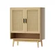 Artiss 5-Tier Rattan Shoe Rack Cabinet - Stylish Storage for 20 Pairs, Durable Particle Board, 80x35x98cm, Easy Assembly