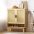 Artiss 5-Tier Rattan Shoe Rack Cabinet - Stylish Storage for 20 Pairs, Durable Particle Board, 80x35x98cm, Easy Assembly