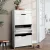 Artiss Shoe Rack Cabinet 24 Pairs White Luna, High Gloss Front, Adjustable Shelves, 3 Compartments, Top Drawer, 126cm