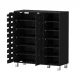 Artiss 6-Tier Shoe Rack Cabinet - Black, Adjustable Shelves, Holds 24 Pairs, Premium Particle Board, 87x35x97cm