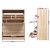 Artiss 3-Tier Shoe Rack Cabinet, 24 Pairs, Adjustable Shelves, Oak Finish, Compact Design, 63x29x86cm, Easy Assembly