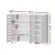 Artiss White Shoe Rack Cabinet: 5-Tier, 30 Pairs, Adjustable Shelves, Ventilated Doors, 114x33x97cm, Melamine Finish