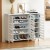Artiss White Shoe Rack Cabinet: 5-Tier, 30 Pairs, Adjustable Shelves, Ventilated Doors, 114x33x97cm, Melamine Finish Artiss White Shoe Rack Cabinet: 5-Tier, 30 Pairs, Adjustable Shelves, Ventilated Doors, 114x33x97cm, Melamine Finish