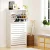 Artiss White Shoe Cabinet Storage Drawer - Holds 45 Pairs, 3 Flip-Up Drawers, Adjustable Shelves, 121cm Height