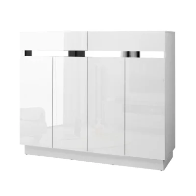 Artiss Lydia Shoe Rack Cabinet: 24-Pair Storage, Adjustable Shelves, High-Gloss Finish, White