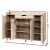 Artiss Adjustable Shoe Rack Cabinet - Pine Finish, Stores 26 Pairs, Stylish & Durable with Extra Storage