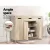 Artiss Adjustable Shoe Rack Cabinet - Pine Finish, Stores 26 Pairs, Stylish & Durable with Extra Storage