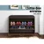 Artiss Kyla Walnut Shoe Rack Cabinet Bench, 2-in-1 Storage for 15 Pairs, Stylish PU Leather Seat, Easy Assembly