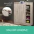 Artiss Shoe Rack Cabinet for 21 Pairs, Adjustable Shelves, Pine Clair, Silver Handles, 80x30x90cm, Contemporary Design