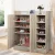 Artiss Shoe Rack Cabinet for 21 Pairs, Adjustable Shelves, Pine Clair, Silver Handles, 80x30x90cm, Contemporary Design
