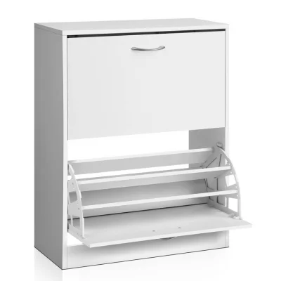 Artiss White Iris Shoe Rack Cabinet - Adjustable Shelves, 24 Pairs Capacity, 63x29x84cm, Stylish and Contemporary Design