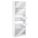 Artiss Mirror Shoe Rack Cabinet: Stylish 25-Pair Storage with Full-Length Mirror, Sleek Design, White Finish