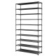 Artiss 10-Tier Stackable Shoe Rack Cabinet, Black Metal Frame, Holds 50 Pairs, Removable Panels, Tool-Free Assembly
