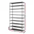 Artiss 10-Tier Stackable Shoe Rack Cabinet, Black Metal Frame, Holds 50 Pairs, Removable Panels, Tool-Free Assembly