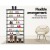 Artiss 10-Tier Stackable Shoe Rack Cabinet, Black Metal Frame, Holds 50 Pairs, Removable Panels, Tool-Free Assembly