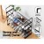Artiss 4-Tier Shoe Rack – Stackable, Black Metal, Holds 16 Pairs, 80cm Wide, Tool-Free Assembly, Sturdy & Durable Design