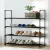 Artiss 4-Tier Shoe Rack – Stackable, Black Metal, Holds 16 Pairs, 80cm Wide, Tool-Free Assembly, Sturdy & Durable Design