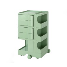 ArtissIn Storage Trolley Bedside Table, PP Material, Green, 41x43.5x73.5cm, 5-Tier Boby Replica with Wheels,