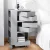 ArtissIn Storage Trolley Bedside Table, PP Material, Grey, 41x43.5x73.5cm, 5-Tier Boby Replica with Wheels,