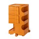 ArtissIn Storage Trolley Bedside Table, PP Material, Orange, 41x43.5x73.5cm, 5-Tier Boby Replica with Wheels ArtissIn Storage Trolley Bedside Table, PP Material, Orange, 41x43.5x73.5cm, 5-Tier Boby Replica with Wheels
