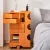 ArtissIn Storage Trolley Bedside Table, PP Material, Orange, 41x43.5x73.5cm, 5-Tier Boby Replica with Wheels