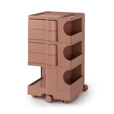 ArtissIn Storage Trolley Bedside Table, PP Material, Pink Peony, 41x43.5x73.5cm, 5-Tier Boby Replica with