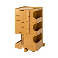 ArtissIn Storage Trolley Bedside Table, PP Material, Yellow, 41x43.5x73.5cm, 5-Tier Cart, Boby Replica,