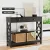Artiss Console Table, MDF, 100x30x80cm, Black, 3-Tier with USB Outlets, Sleek Handles, Easy Assembly, 1-Year Warranty