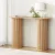 Artiss Console Table, Oval MDF Wood, 115CM, Pine Finish, Modern Design, Durable 50kg Capacity, Easy Assembly