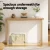 Artiss Console Table 110cm Pine Wood Grain Surface, Minimalist Design, Spacious Storage, Sturdy Ski-Leg Structure