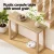 Artiss Console Table 110cm Pine Wood Grain Surface, Minimalist Design, Spacious Storage, Sturdy Ski-Leg Structure
