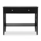 Artiss 100CM Black Console Table with 2 Drawers, Vintage Metal Handles, E1 MDF, 2-Tier Shelf for Entryway & Living Room