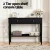 Artiss 100CM Black Console Table with 2 Drawers, Vintage Metal Handles, E1 MDF, 2-Tier Shelf for Entryway & Living Room