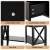 Artiss 100CM Black Console Table with 2 Drawers, Vintage Metal Handles, E1 MDF, 2-Tier Shelf for Entryway & Living Room